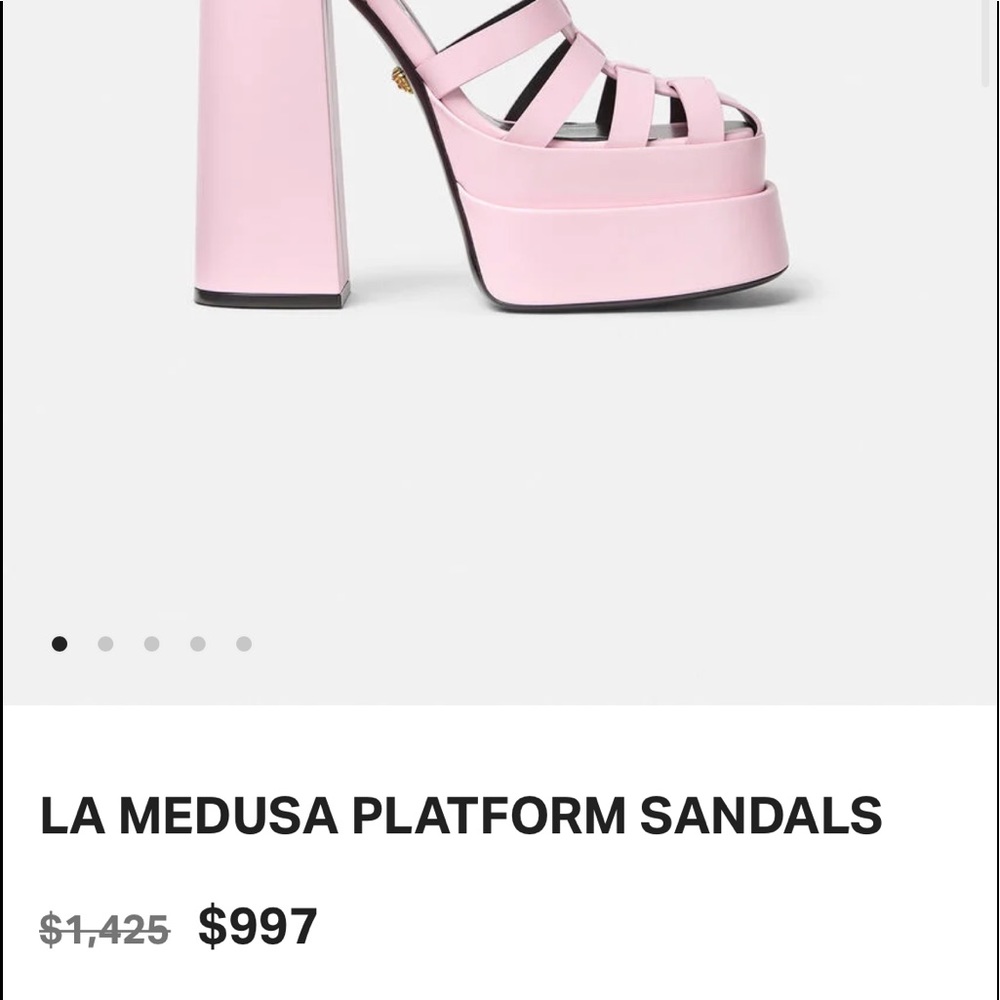 Versace la Madusa platform heels never worn